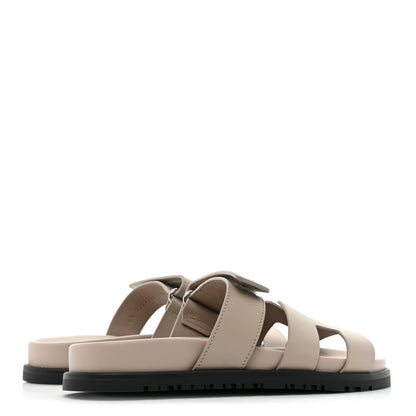 Hermes Calfskin Womens Chypre Sandals 35 Beige Mastic 4 of 9