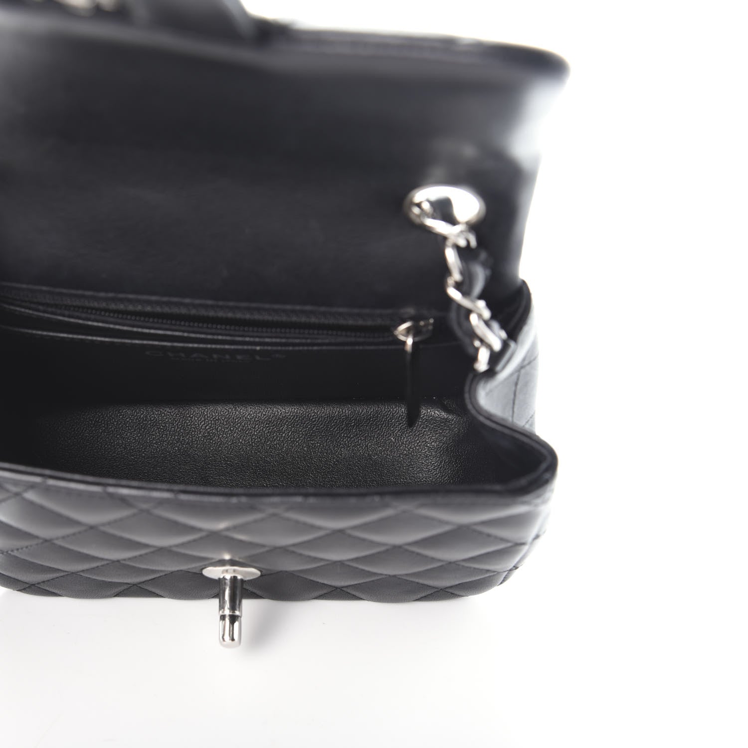 Chanel Lambskin Quilted Mini Square Flap Black 5 of 9