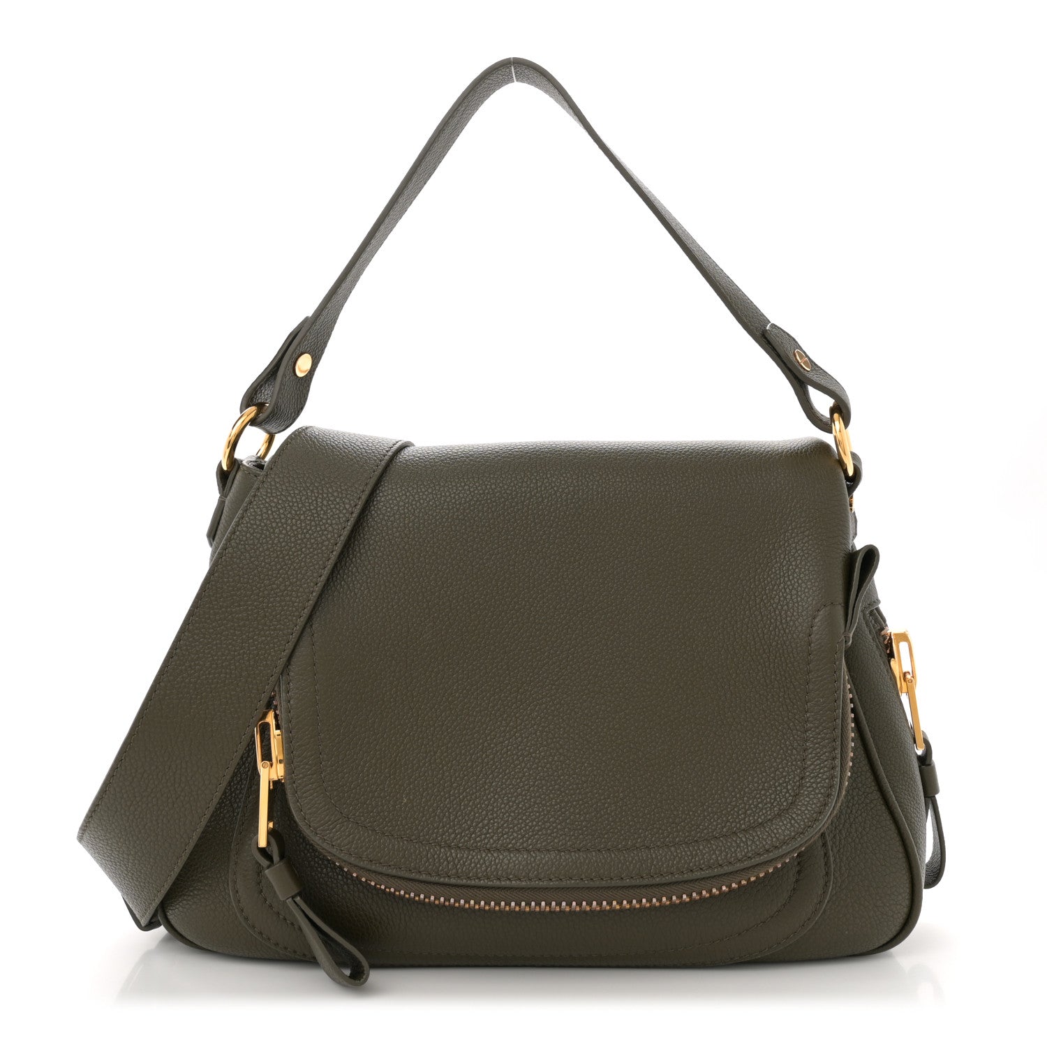 Tom Ford Calfskin Medium Jennifer Crossbody Military Green 1 of 10