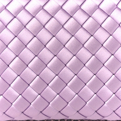 Bottega Veneta Satin Intreccio Impero Ayers Knot Clutch Lilac 7 of 9