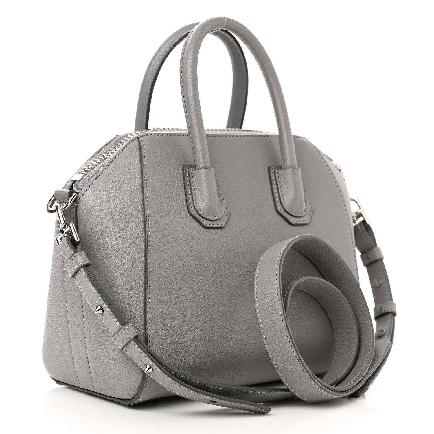 Givenchy Sugar Goatskin Mini Antigona Pearl Grey 3 of 11