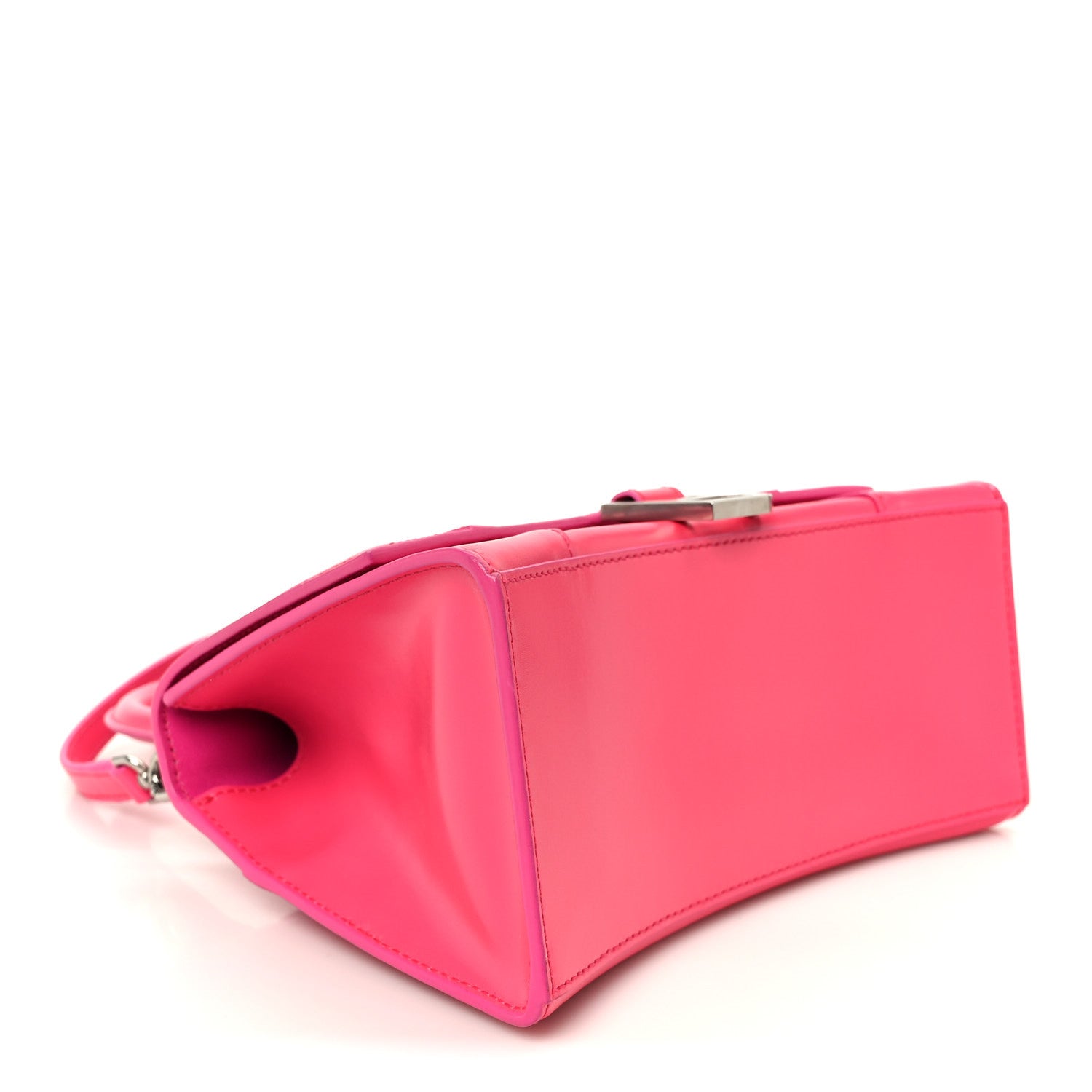 Balenciaga Shiny Box Calfskin Small Hourglass Top Handle Bag Acid Fuchsia 4 of 10