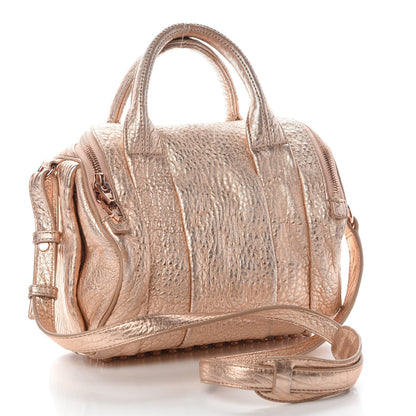 Alexander Wang Metallic Pebbled Lambskin Rockie Rose Gold Hardware 2 of 7