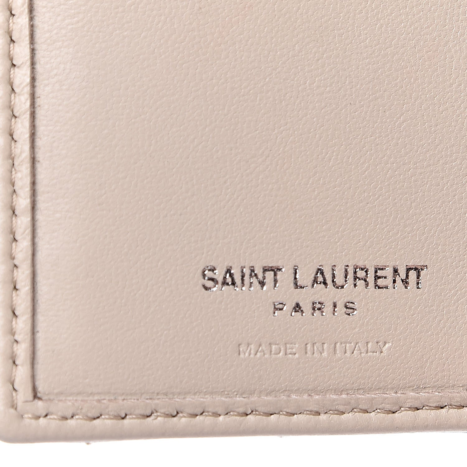 Saint Laurent Lambskin Y Quilted Monogram Compact Loulou Wallet Nude Powder 6 of 8
