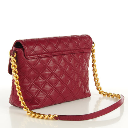 Marc Jacobs Lacquered Lambskin Quilted The Large Single Flap Red 3 of 8