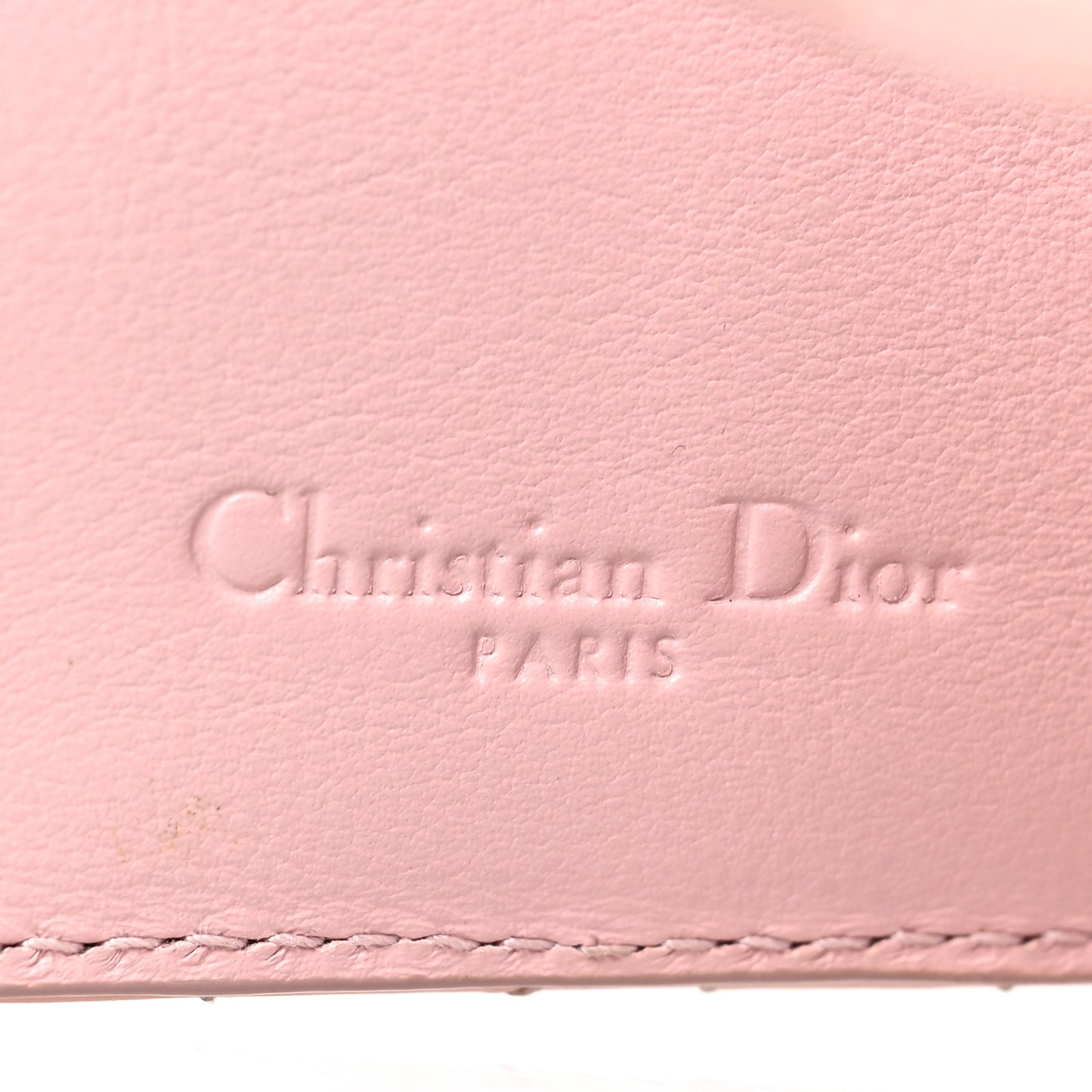 Patent Cannage Lady Dior Eden Wallet Rose Clair