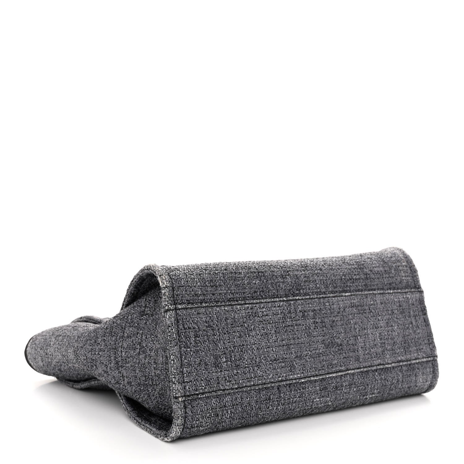 Chanel Lurex Boucle Small Deauville Tote Grey 4 of 9