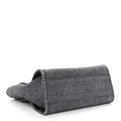Chanel Lurex Boucle Small Deauville Tote Grey 4 of 9