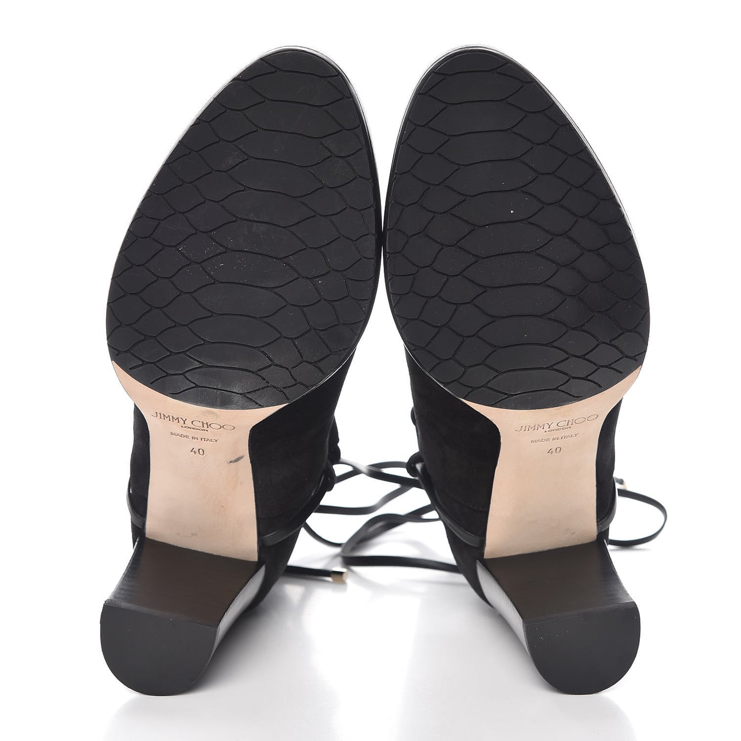 JIMMY CHOO Suede Hampton 80 Boots 40 Black