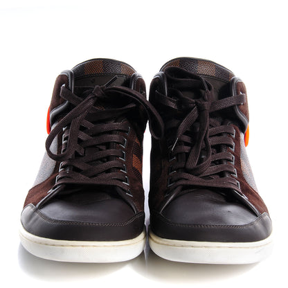 Louis Vuitton Suede Damier Ebene Cut Back Sneakers 9 2 of 9