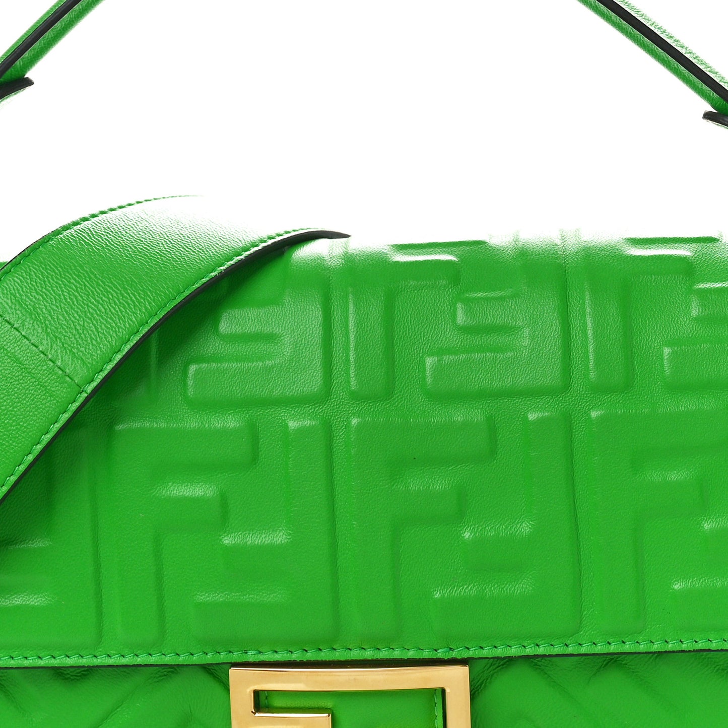Nappa FF 1974 Embossed Baguette Tomatillo