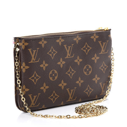 Louis Vuitton Monogram 2019 Christmas Animation Double Zip Pochette 2 of 10