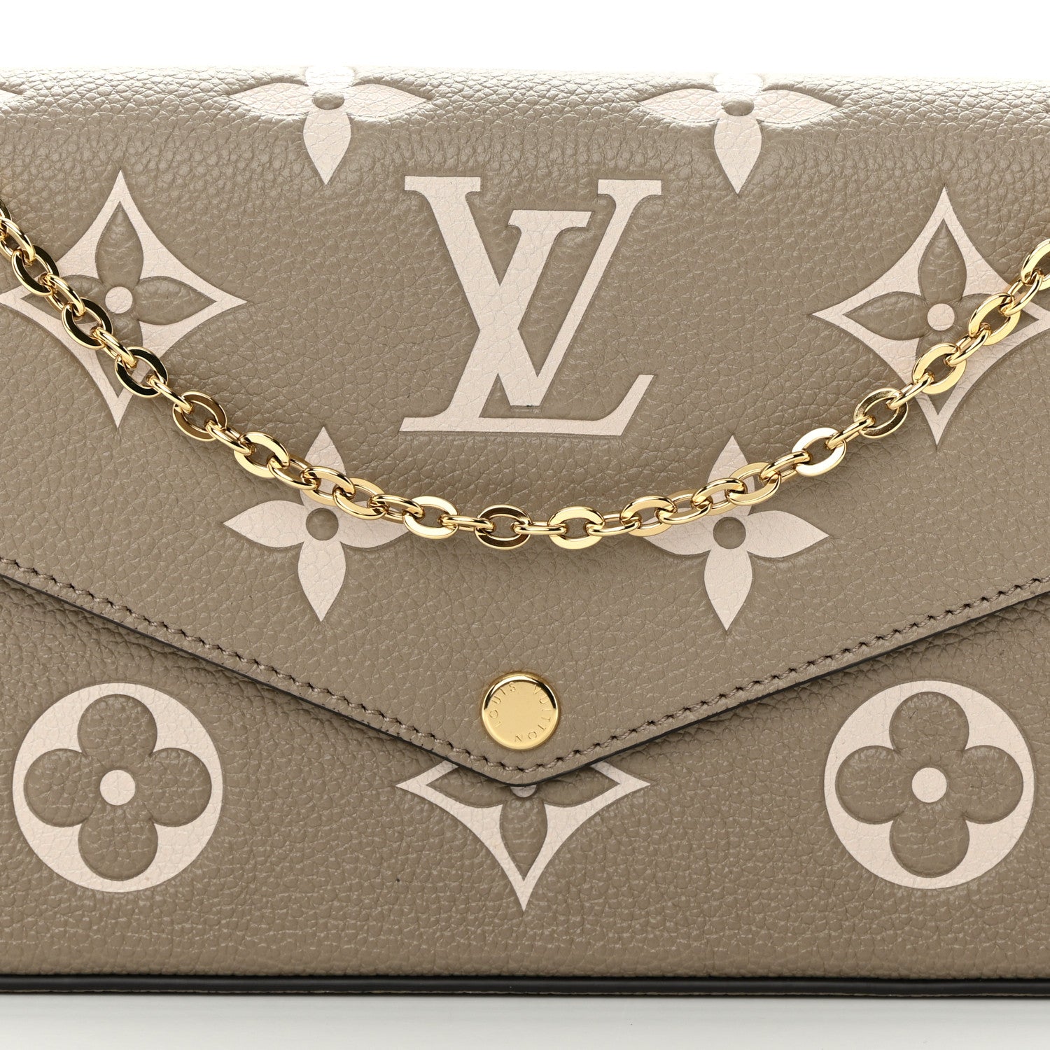 Louis Vuitton Empreinte Monogram Giant Felicie Pochette Tourterelle Creme 9 of 14