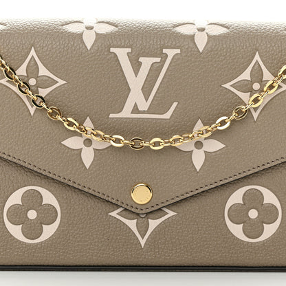 Louis Vuitton Empreinte Monogram Giant Felicie Pochette Tourterelle Creme 9 of 14