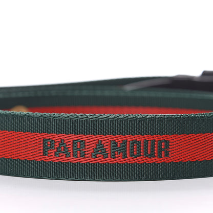 Gucci Canvas Web L'Aveugle Par Amour Belt 105 42 Red Green 4 of 6