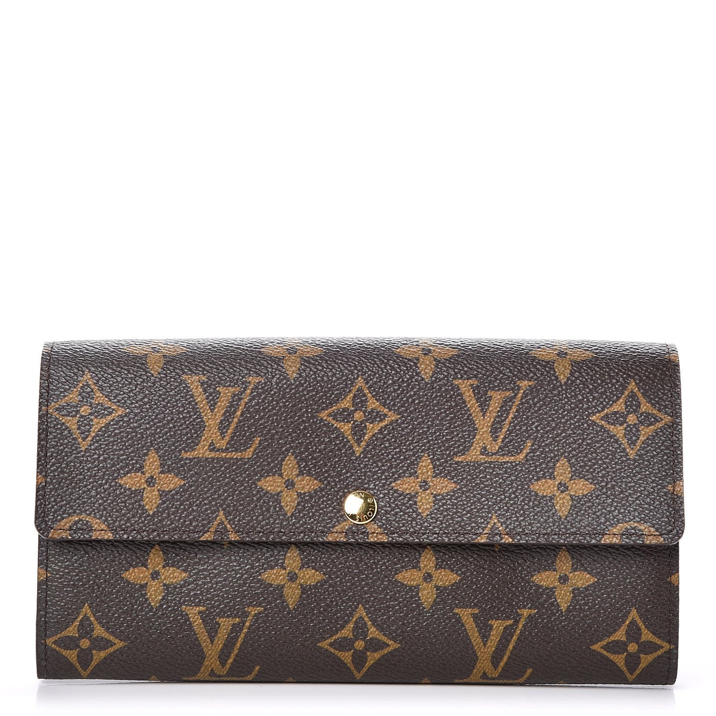 Monogram Leopard Sarah Wallet Blanc Corail