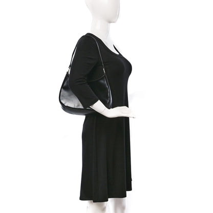 Prada Spazzolato Cleo Shoulder Bag Black 2 of 8
