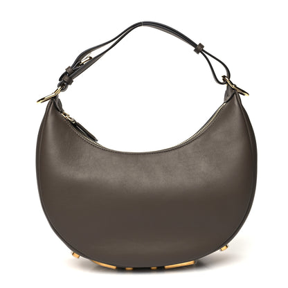 Fendi Vitello Grace Matte Small Fendigraphy Hobo Bag Dark Coffee 1 of 10