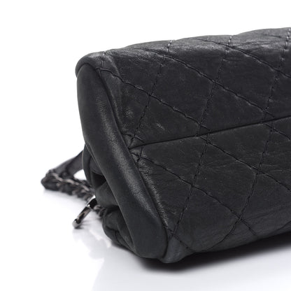 Chanel Iridescent Calfskin Medium Just Mademoiselle Bowler Black 10 of 11