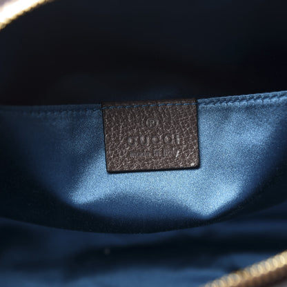 Gucci GG Supreme Monogram Textured Dollar Calfskin Web Small Ophidia Dome Shoulder Bag Beige Ebony New Acero 7 of 10