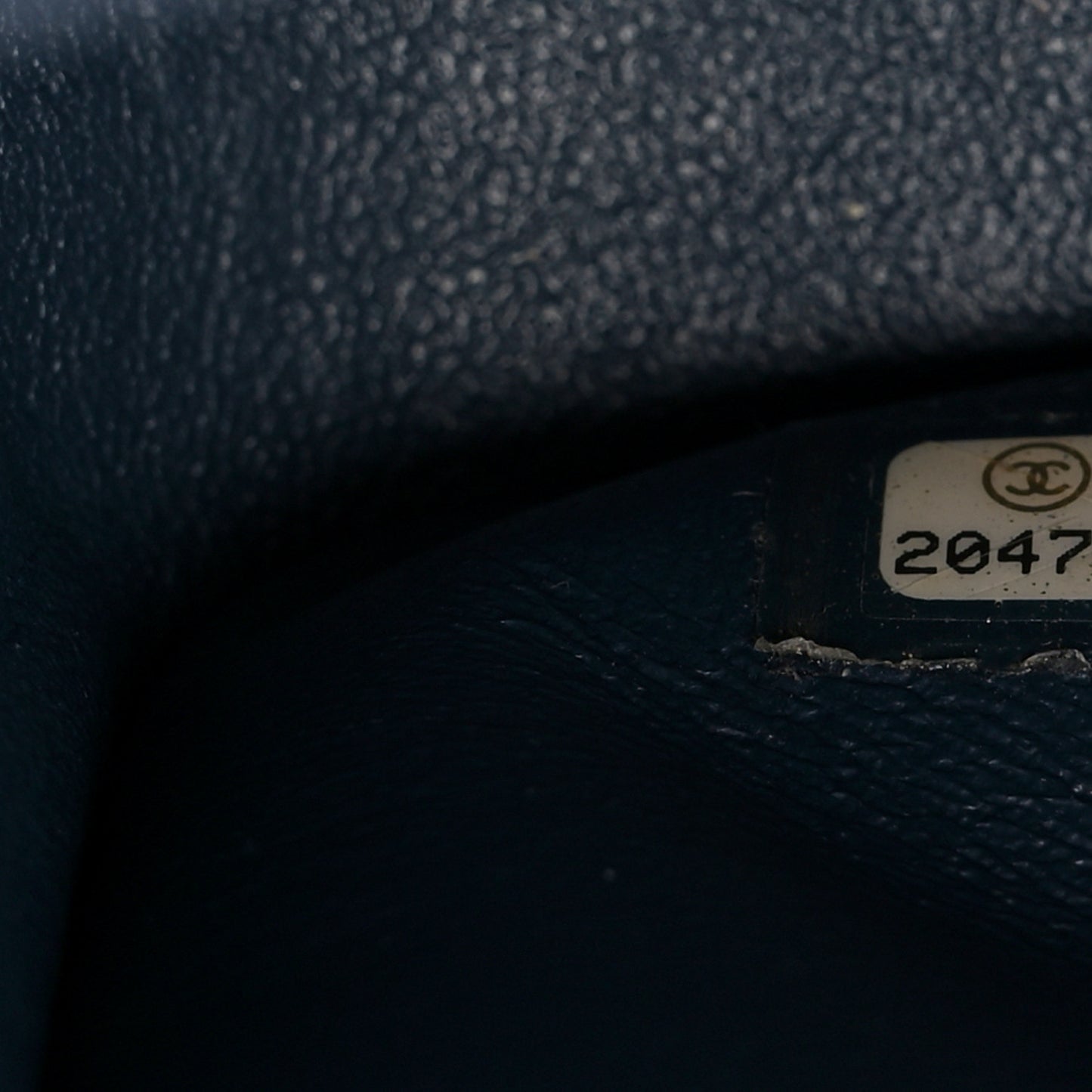 Patent Quilted Jumbo Double Flap Navy