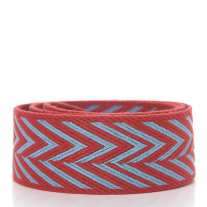 Hermes Toile Swift 50mm Sangle ZigZag Shoulder Strap Rouge De Coeur Bleu Du Nord 2 of 4