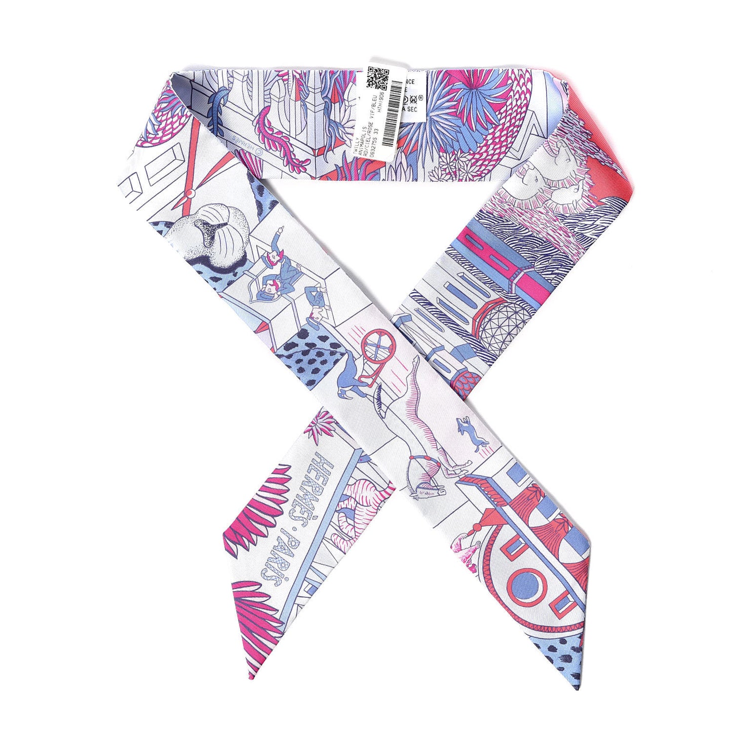 Silk Animapolis Twilly Ciel Rose Vif Bleu