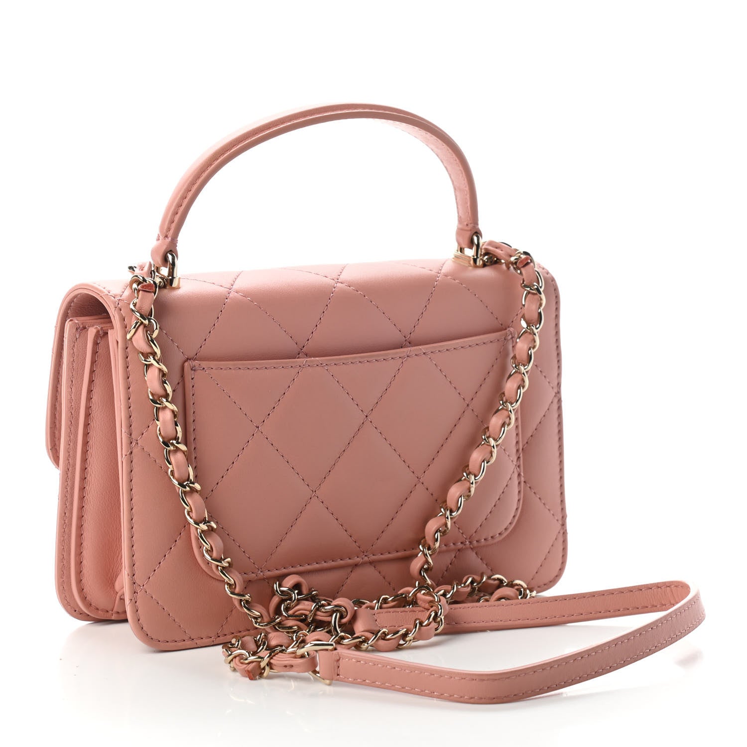 Chanel Calfskin Quilted Coco Lady Flap Dark Pink 3 of 9