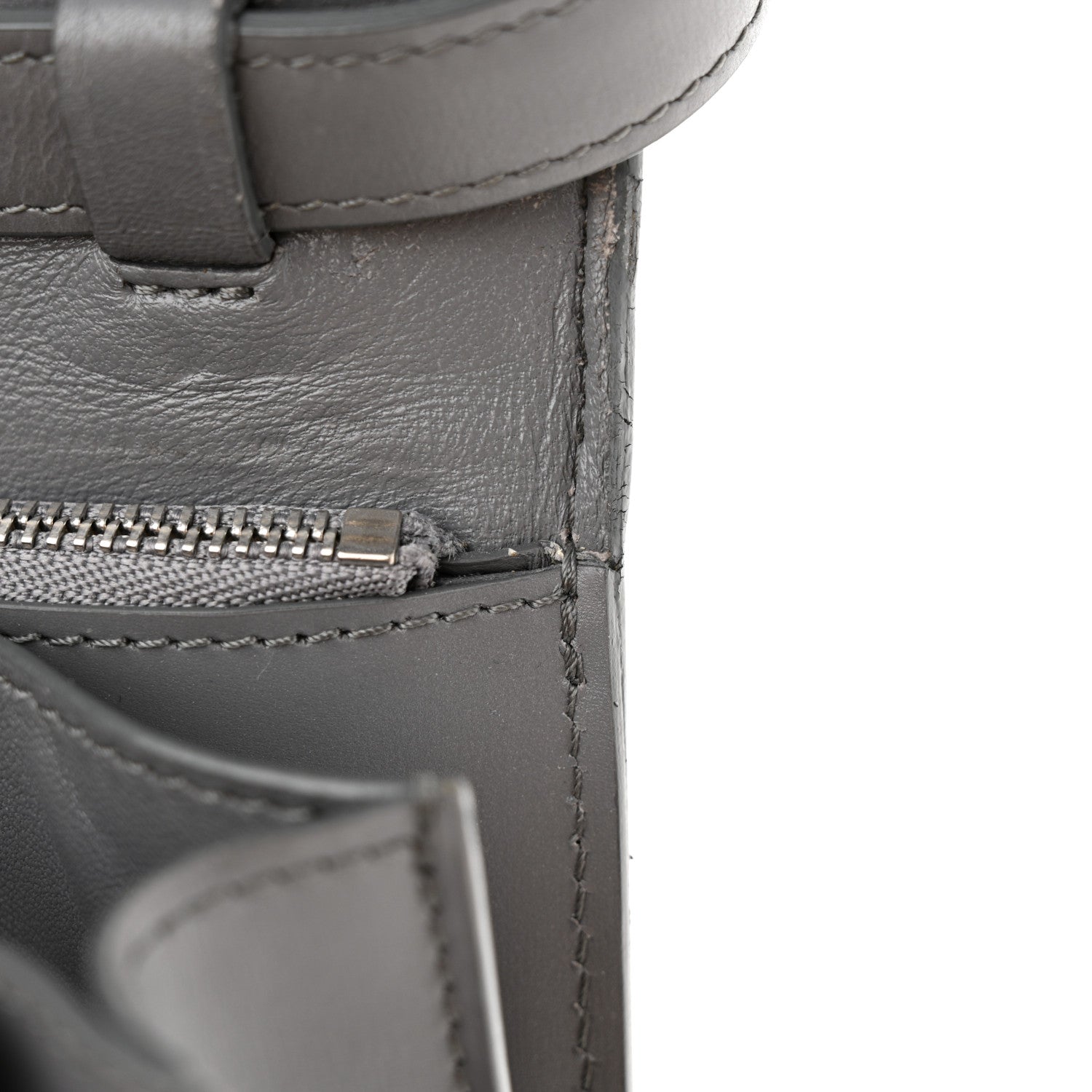 Celine Smooth Calfskin Medium Classic Box Flap Bag Storm 1504973