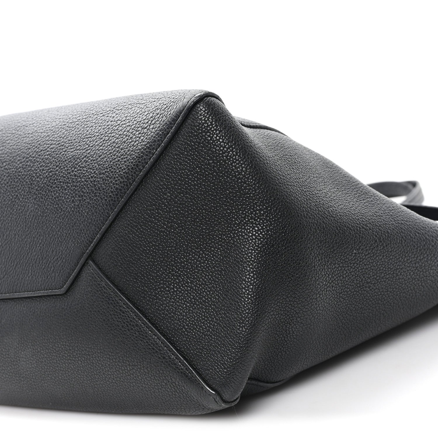 Celine Soft Grained Calfskin Small Belt Cabas Phantom Black 9 of 11