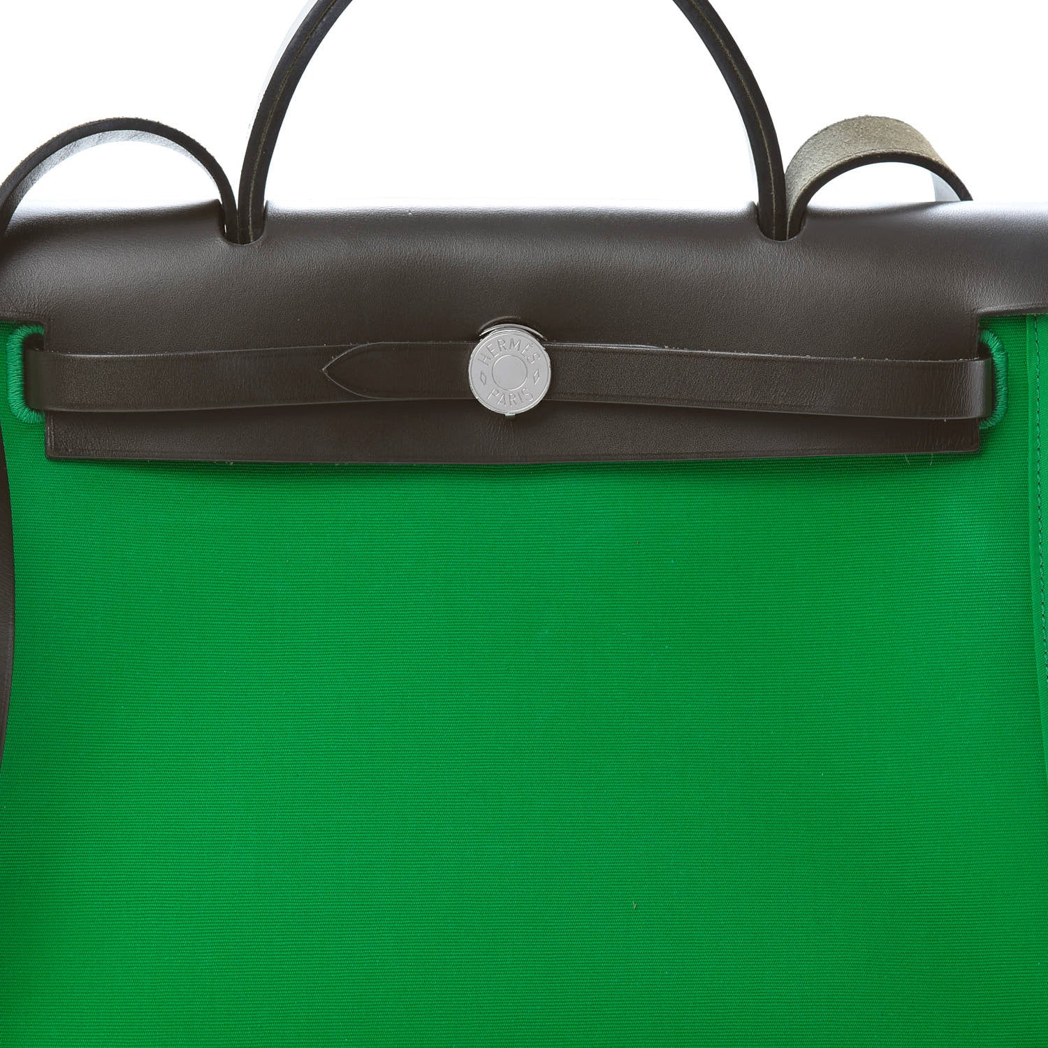 Hermes Vache Hunter Toile Herbag Zip 31 PM Bambou Kaki 9 of 14