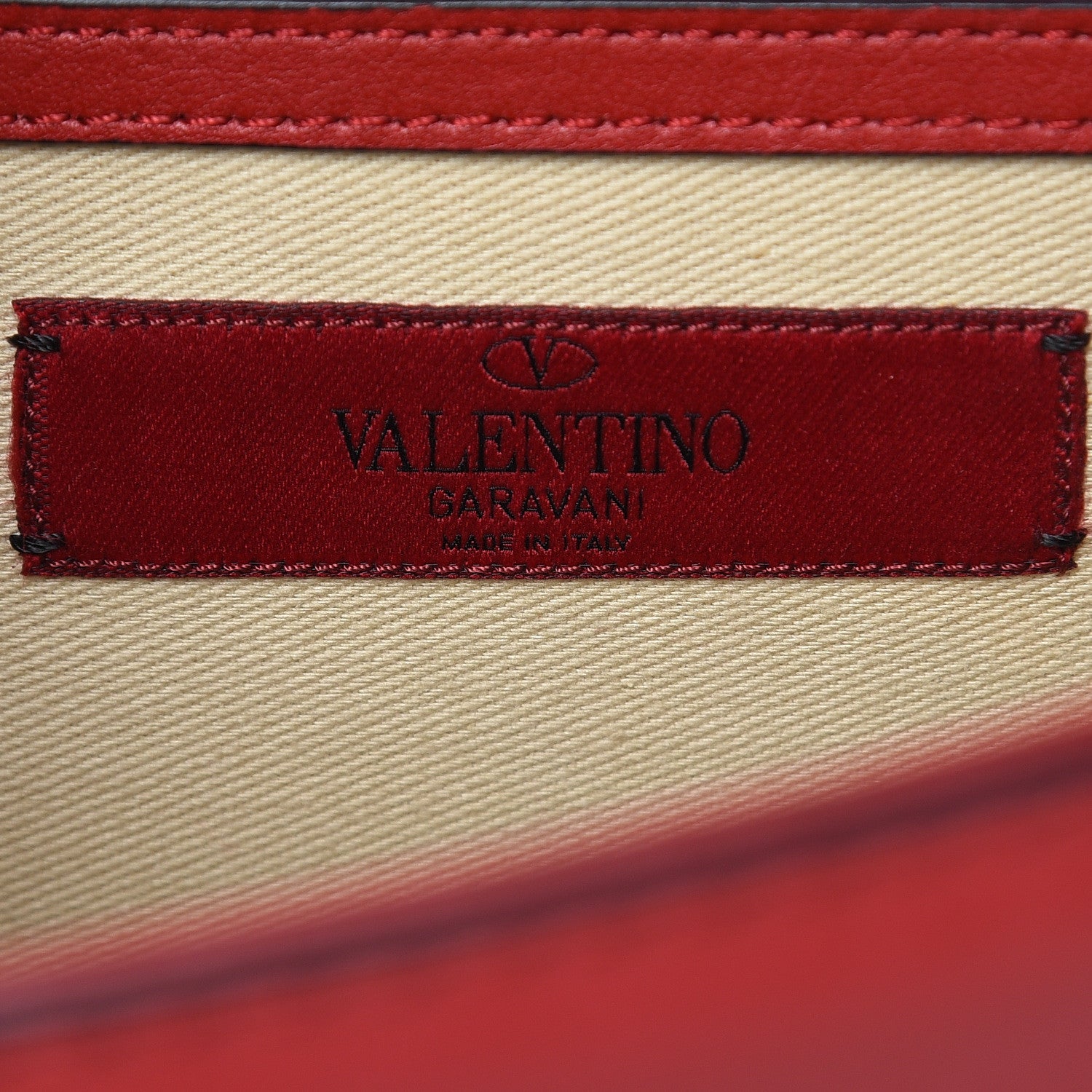 Valentino Garavani Vitello Medium Glam Lock Rockstud Flap Red 6 of 14