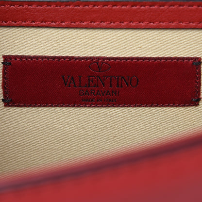 Valentino Garavani Vitello Medium Glam Lock Rockstud Flap Red 6 of 14