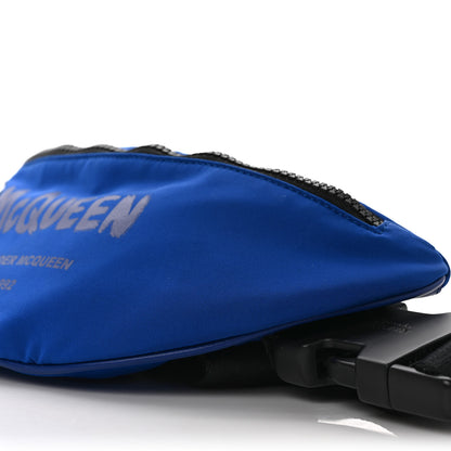 Alexander McQueen Nylon Graffiti Logo Belt Bag Ultramarine 8 of 8