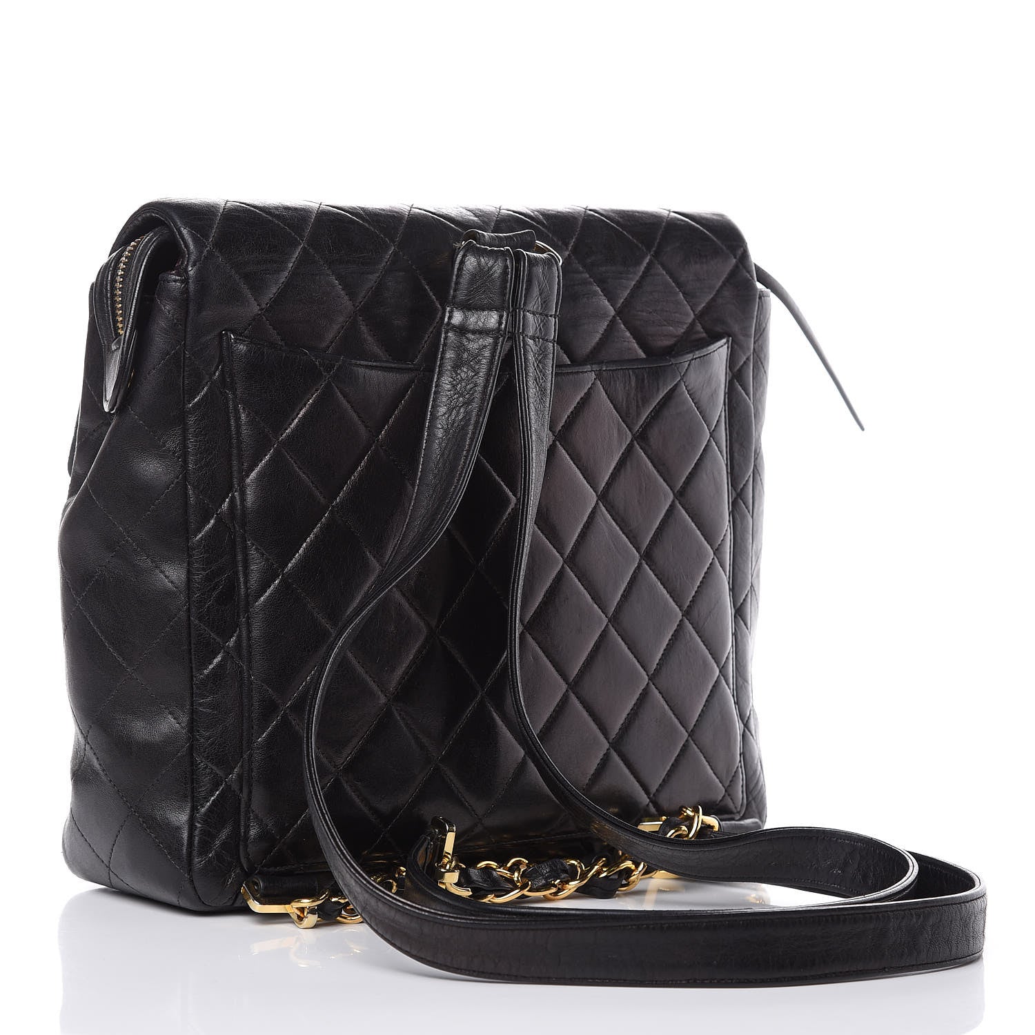Chanel Lambskin Quilted Backpack Black 3 of 18