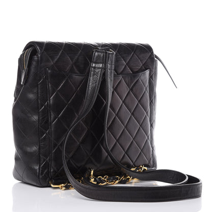 Chanel Lambskin Quilted Backpack Black 3 of 18