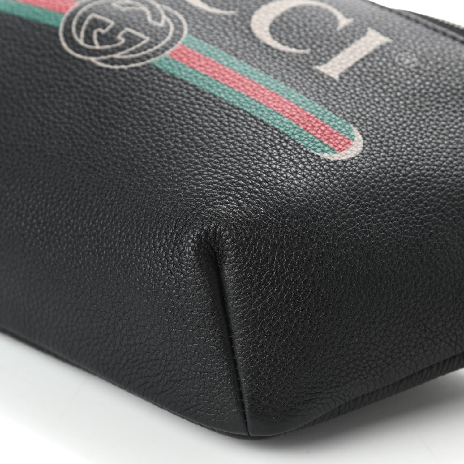 Gucci Grained Calfskin Logo Belt Bag Black 6 of 8