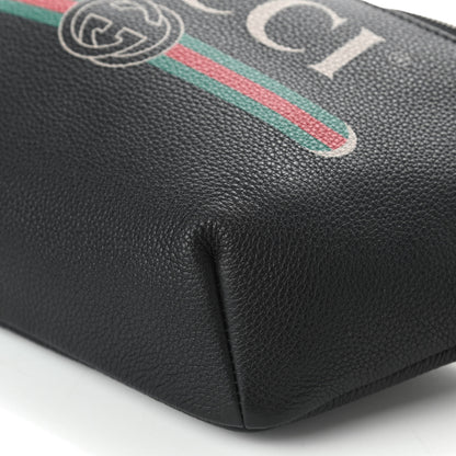 Gucci Grained Calfskin Logo Belt Bag Black 6 of 8