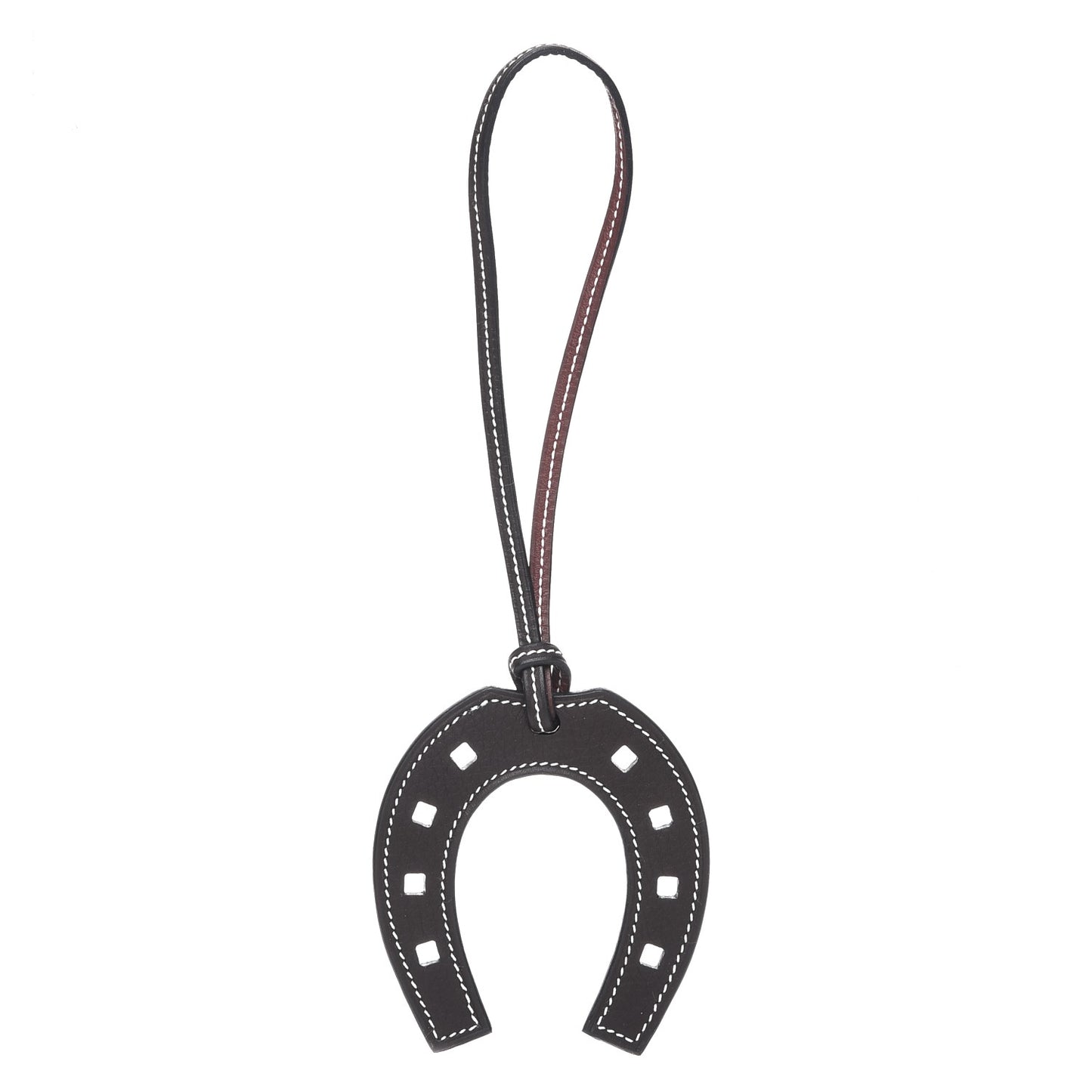 Swift Paddock Horseshoe Bag Charm Ebene Rouge H