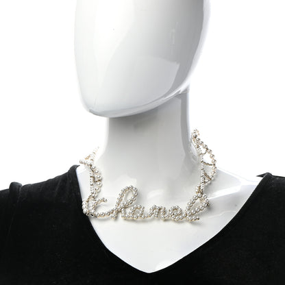 Chanel Metal Glass Swirling Pearls Necklace Gold 2 of 6