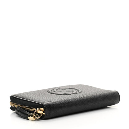 Gucci Pebbled Calfskin Medium Soho Zip Around Wallet Black 5 of 10