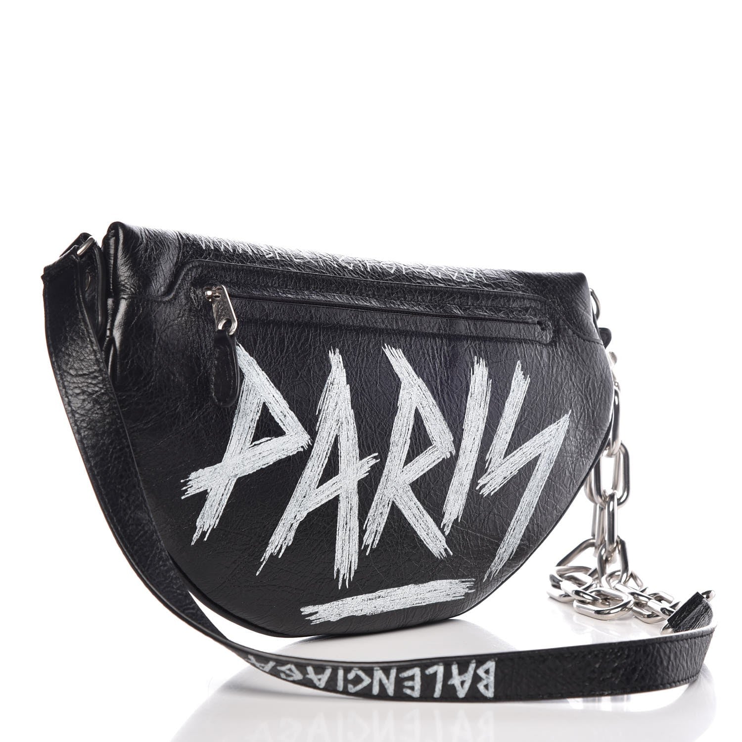 Balenciaga Agneau Arena Graffiti All Over XS Souvenir Belt Bag Black White 3 of 8