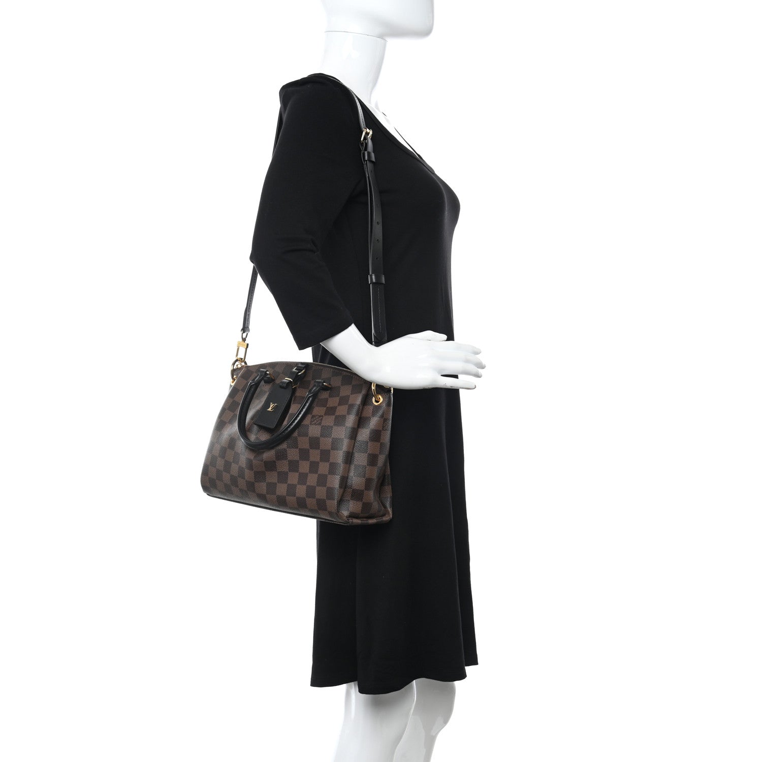 Louis Vuitton Damier Ebene Odeon Tote PM Black 2 of 9