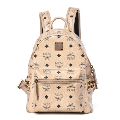 MCM Visetos Side Stud Mini Stark Backpack Beige 1 of 10