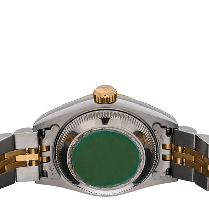 Rolex Stainless Steel 18K Yellow Gold Diamond 26mm Oyster Perpetual Datejust Watch Champagne 69173 4 of 5