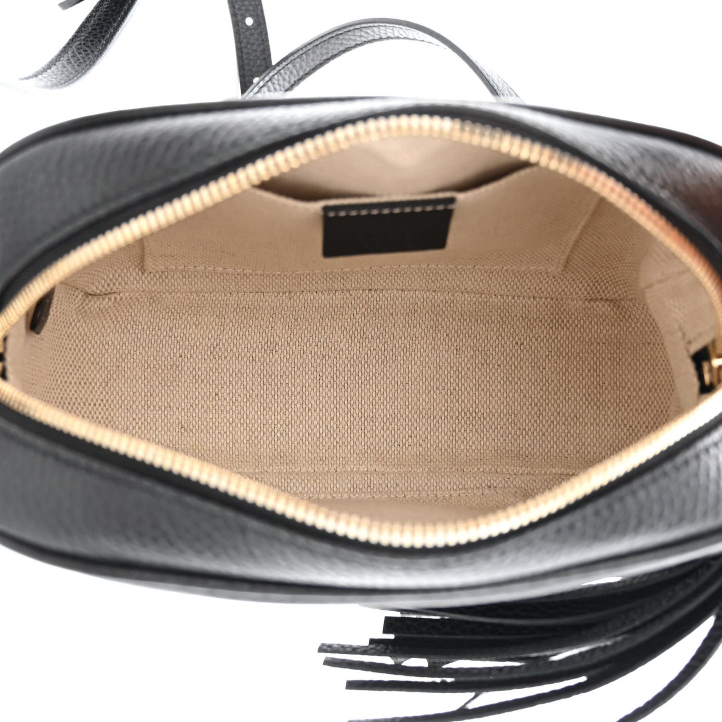Pebbled Calfskin Small Soho Disco Bag Black
