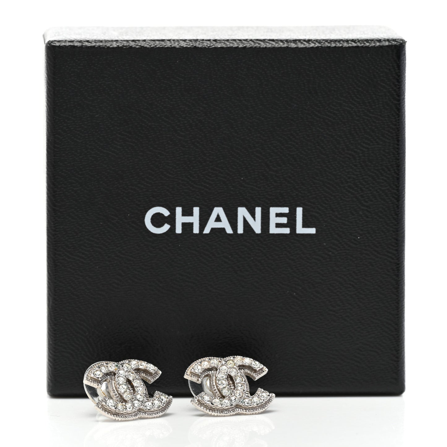 Crystal Mini CC Earrings Silver