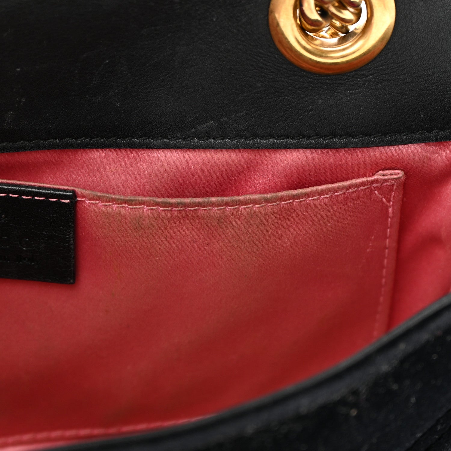 Gucci Velvet Matelasse Mini GG Marmont Shoulder Bag Black 15 of 25