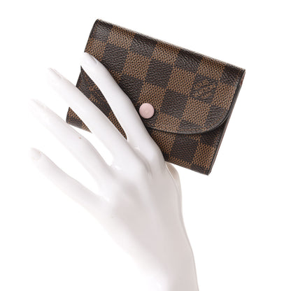 Louis Vuitton Damier Ebene Rosalie Coin Purse Rose Ballerine 2 of 7