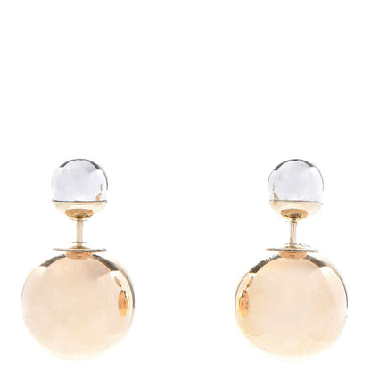 Christian Dior Mise En Dior Tribal Earrings Silver Gold 1 of 6